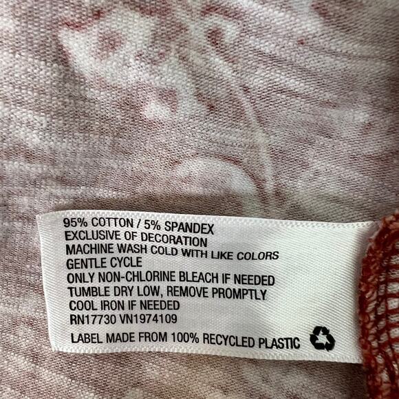 Knox Rose Womens Boho Peasant Dress XXL Rust Floral Tiered Cotton Blend - Picture 7 of 7